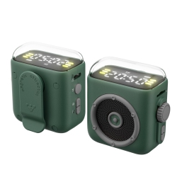 THE WAY New Retro Mini Bluetooth Speaker With Magnetic Clip, Outdoor Portable Desktop Mini Cartoon Speaker - In Green
