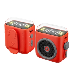 THE WAY New Retro Mini Bluetooth Speaker With Magnetic Clip, Outdoor Portable Desktop Mini Cartoon Speaker - In Red