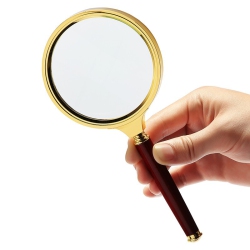 GREEN SCENIC Vintage Wooden Handle Magnifier | 10X Lens, Lightweight And Portable Handle for Easy Reading And Newspaper Magnification