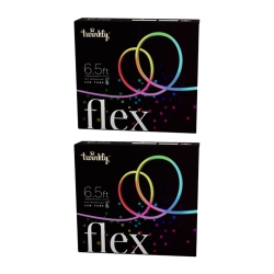 TWINKLY Flex App-Controlled Flexible Light Tube RGB 16 Mil Colors 6.5' (2 Pack)