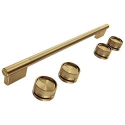 KitchenAid 5-Piece Handle & Knob Hardware Accessory Kit for Slide-In Convection Electric Range (W11773972) - Brass