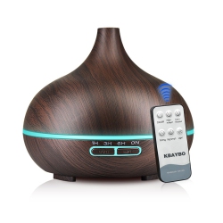 MYACUC 550Ml Essential Oil Diffusers With Remote Control, Ultrasonic Oil Diffuser With Timer, 7 Colors Light for Bedroom