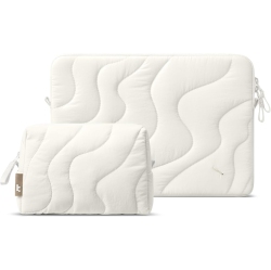 OECECA T 360 Protective Puffy Sleeve Set for 14-Inch Macbook Pro M4/m3/m2/m1 Pro/max A3112 A3401 A3185 A2992 A2918 A2779, Quilted Soft Puffer Bag \w