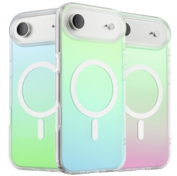 ORNARTO for Iphone Air Case, [Compatible \w Magsafe], Holographic Iridescent Magnetic Cover, Shockproof Protective Rainbow Phone Case for Iphone Air