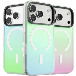 ORNARTO for Iphone 17 Pro Case, [Compatible \w Magsafe], Holographic Iridescent Magnetic Cover, Shockproof Protective Rainbow Phone Case for Iphone 17