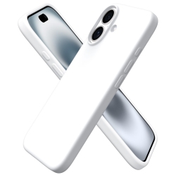 ORNARTO Compatible \w Iphone 17 Case, Slim Liquid Silicone Shockproof Protective Phone Case for Iphone 17 6.3" \w Anti-Scratch Microfiber Lining-White