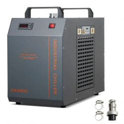 VEVOR Cw-5200 Industrial Water Chiller, 7L Tank, 1700W Cooling Capacity, 13 L/min Flow Rate, R134A Compressor Cooling for Co₂ Laser Engraving