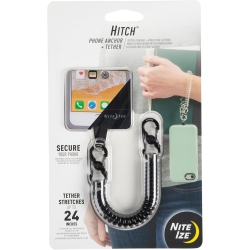 NITE IZE Hitch Plus Tether - Universal Phone Case Anchor And Tether for Drop Protection - Tether In Black