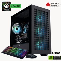 CANADA GAMING Essential Gaming PC – Nvidia Geforce Rtx 5060 8GB | Intel Core I5-14400F | 32 GB Ddr5-5600 | 2 Tb SSD | Wi‑Fi | Xbox Game Pass -