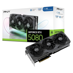 PNY NVIDIA Geforce Rtx 5080 Graphics Card 16GB Gddr7 2.30Ghz Core 2.62Ghz Boost 256-Bit PCie 5.0 X16 HDMI 3X Displayport