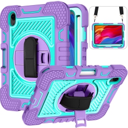 THE WAY Suitable for Ipad Mini 6 Children's Anti-Drop Protective Cover, Heavy-Duty Full-Body Shockproof Protective Cover With Rotating Bracket -