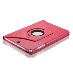 THE WAY Suitable for Samsung Tab A 8.0-Inch Protective Case T350/t355C/p350/p355 Lychee Rotating Leather Case P350 Tablet Sleep Case - Rose In Red