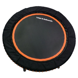 LEAPS & REBOUNDS 40" Mini Fitness Trampoline & Rebounder Gym Equipment In Orange