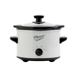 MASON CRAFT & MORE 3 Qt Slow Cooker Crock Pot - - Prep & Relax Sa-A1605 In White