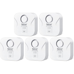 GEEVON 5 Pack Water Leak Detectors for Home, 100Db Loud Water Sensor Alarm Leak Detectors \w Drip Alert for Kitchen, Basements, Laundry Rooms, Ip56