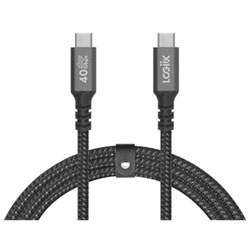 LOGiiX Piston Connect 240W 1m (3.2 ft.) Braided USB-C Cable - Black