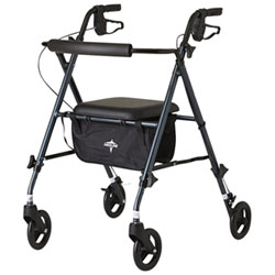 Medline Ultralight Rollator Walker - Smoky Blue