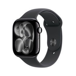 Apple Watch Series 11 (Gps + Cellulaire) Avec Boîtier De 42 Mm En Aluminium Noir De Jais Et Bracelet Sport Noir Avec Freedom Mobile - Moyen/grand - Paiement Balance Mensuel
