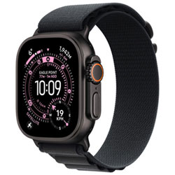 Apple Watch Ultra 3 (Gps + Cellulaire) Avec Boîtier De 49 Mm En Titane Noir Et Bracelet Alpin Noir Avec Freedom Mobile - Petit - Paiement Balance Mensuel