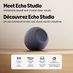 Amazon Echo Studio Smart Speaker with Alexa+ - Graphite | Best Buy