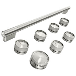 KitchenAid 8-Pieces Handle & Knob Hardware Accessory Kit for 36" Commercial-Style Gas Range (W11774753) - Stainless Steel