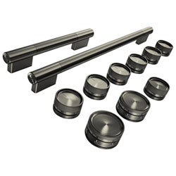 KitchenAid 11-Pieces Handle & Knob Hardware Accessory Kit for 48" Commercial-Style Induction Range (W11774743) - Black Ore