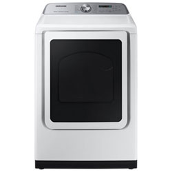 Boîte Ouverte - Sécheuse Électrique À Vapeur De 7,4 Pi³ De Samsung (Dve52Dg5505Wac) - Blanc - Endommagé