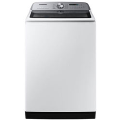 Open Box - Samsung 6.0 Cu. Ft. High Efficiency Agitator Top Load Washer (WA52DG5500AWUS) - White - Scratch & Dent
