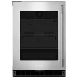 KitchenAid Undercounter 5.2 Cu. Ft. Bar Fridge (KURL324SSB) - Black Cabinet/Stainless Doors