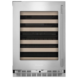 KitchenAid Undercounter 46-Bottle Freestanding Wine Cellar (KUWL524SPS) - PrintShield Stainless Finish