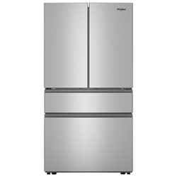 Réfrigérateur À Deux Portes 29,8 Pi³ Et 36 Po Avec Distributeur D'eau De Whirlpool (Wrmf3336Sz) - Inox Résistant Aux Traces De Doigts