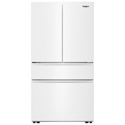 Réfrigérateur À Deux Portes 29,8 Pi³ Et 36 Po Avec Distributeur D'eau De Whirlpool (Wrmf3336Sv) - Inox Noir Résistant Aux Traces De Doigts