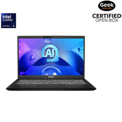 Open Box - MSI Modern 15 H 15.6" Business Laptop - Classic Black (Intel Core Ultra 5 - 125H/16GB RAM/512GB SSD/Windows 11)