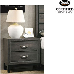 Boîte Ouverte - Table De Chevet Contemporaine À 2 Tiroirs Hugo - Gris