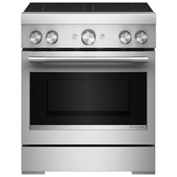 KitchenAid 30" 4.1 Cu. Ft. True Convection Free-Standing 4-Element Induction Range (KFIS930SSS) - Stainless Steel