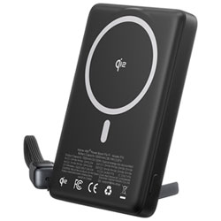 INIU MagPro Ultra Slim 10000 mAh 45W USB-C PD Power Bank with Wireless Qi2 & MagSafe Charger - Black