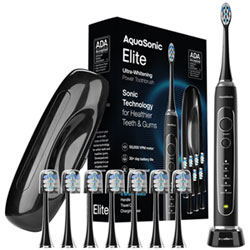 AquaSonic Elite Smart Electric Toothbrush - Black