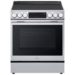 Open Box - LG 30" 6.3 Cu. Ft. True Convection 5-Element Slide-In Electric Air Fry Range - SS - Perfect Condition
