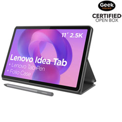 Open Box - Lenovo Idea Tab 11" 128GB Android 15 Tablet w/MediaTek Dimensity 6300 8-Core Processor w/Case - Luna Grey
