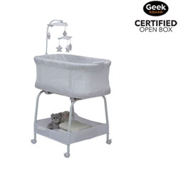 Open Box - Delta Children Sweet Breeze Bassinet with Airflow Mesh - White/Grey