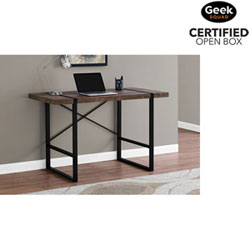 Boîte Ouverte - Bureau D'ordinateur De 49 Po De Largeur De Monarch - Brun/noir