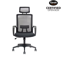 Open Box - Naz Aspire Full-Back Mesh Office Chair with Headrest - Black