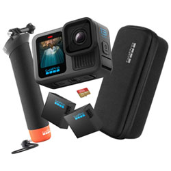 GoPro HERO13 Black Waterproof 5.3K Sports & Helmet Camera Action Bundle