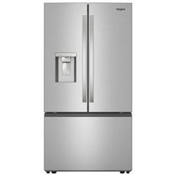 Boîte Ouverte - Réfrigérateur À Deux Portes 29,58 Pi³ 36 Po Avec Distributeur D'eau Et De Glaçons De Whirlpool - Acier Inoxydable - Endommagé