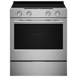 Open Box - KitchenAid 30" 5.3 Cu Ft True Convection Slide-In Electric Air Fry Range -SS - Scratch & Dent