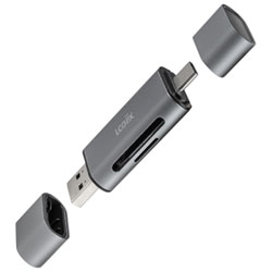 Lecteur De Cartes 2-En-1 Usb-C/a À Sd/microsd De Logiix