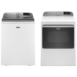 Maytag 5.4 Cu. Ft. High Efficiency Top Load Washer & 7.4 Cu. Ft. Electric Dryer - White