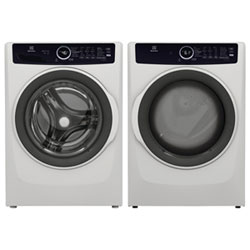 Electrolux 5.2 Cu. Ft. HE Front Load Steam Washer & 8.0 Cu. Ft. Electric Steam Dryer - White