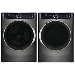 Electrolux 5.2 Cu. Ft. HE Front Load Steam Washer & 8.0 Cu. Ft. Electric Steam Dryer - Grey