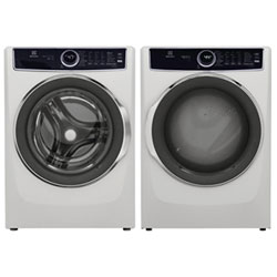 Electrolux 5.2 Cu. Ft. HE Front Load Steam Washer & 8.0 Cu. Ft. Electric Steam Dryer - White